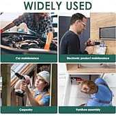 billige borkronesett-4 stk. fjærbelastet skrueholderbits, fallsikker skrutrekkerbits, universelt skruefesteverktøy, enhånds, skruerdriftsguide borespissholder for elektriker, mekaniker, gjør-det-selv-entusiast