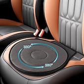 halpa Ajoneuvopalvelu-360 astetta kääntyvä auton istuintyyny, jossa on pehmeä polyesterineulottu kangas, kevyt ja kannettava muotoilu, tarjoaa mukavaa tukea kaikkina vuodenaikoina ajoneuvossasi ja mahdollistaa helpon