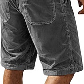 Χαμηλού Κόστους Casual σορτς-Ανδρικά Σορτσάκια Casual σορτς Κοτλέ Σορτς Τσέπη Ελαστική μέση Σκέτο Άνεση Αναπνέει Μήκος γόνατος ΕΞΩΤΕΡΙΚΟΥ ΧΩΡΟΥ Διακοπές Καθημερινά Ρούχα Μοντέρνα Κομψό στυλ street Θαλασσί Μαύρο Μικροελαστικό