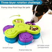 cheap Chew Toys-3-Layer Interactive Dog Puzzle Feeder | Durable PP Material, Multi-Color, Slow Feeder for IQ and Smell Training, Engaging Mealtime Activity for Dogs