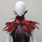 Χαμηλού Κόστους αξεσουάρ-Καρναβάλι 2026 Ρίο Καρναβάλι Σαμπά Αξεσουάρ Γυναικείου Ουράνιου Φτερού Κάπα με Σειρές Παγιέτας Πολύχρωμο Φτερό Ώμου Σα Shawl με Κορδέλα Δεσίματος Κοστούμι Επίδειξης Φεστιβάλ Βραζιλίας