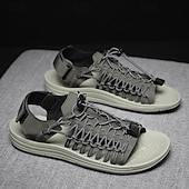 economico Infradito da Vacanza-sandali da uomo color cuoio con cinturini regolabili, traspiranti e comodi, ideali per attività estive all'aperto e vacanze