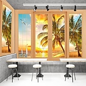 abordables Tapisseries murales-tapisserie Bannières Couverture Plage 3D Chambre Salon Dortoir Chambre d'adolescents Résidence universitaire Porche mural Décoration d'intérieur