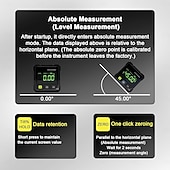 baratos Telêmetros e telescópios-Localizador de ângulos a laser digital, ferramenta de medição de alta precisão com visor LED grande, base magnética e recarregável via USB.