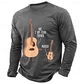  Homens Gíria engraçada Camiseta Manga Longa Camiseta Impressão 3D Gola Redonda Camisa Moda Diário Básico Casual Diário Rua Azul Preto Verde Verão Primavera Roupa S M L XL XXL XXXL