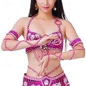 Недорогие Аксессуары для танцев-Аксессуары для самбы красные стразами и бисером аксессуары для рук для танца живота костюм для выступлений