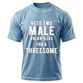  Servono due volontari maschi per un rapporto a tre. Maglietta stampata in misto cotone lavato, grigia, vintage, per uomo e donna, abbigliamento casual, taglia S, M, L, XL, XXL, XXXL.