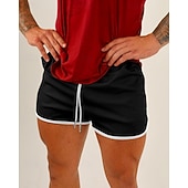 baratos Calções de corrida-Homens Shorts de Corrida Calções atléticos Shorts de Academia Com Cordão Bolsos Cintura elástica Calção Casual Ao ar livre Férias Verão Secagem Rápida Leve Macio Treino de Ginástica Treinamento Ativo