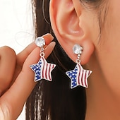  250e anniversaire des États-Unis Boucles d'oreilles Cosplay Adulte Femmes Jour de l'Indépendance / 4 Juillet 4 Juillet Soirée Performance Se déguiser