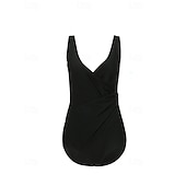 Χαμηλού Κόστους Rash Guards One Pieces-Γυναικεία Πρότυπο Προστατευτικά Ονόματος One Pieces Rash Guards Μαγιό Ολόσωμα κομμάτια Μονόχρωμο Άνοιγμα πίσω Προστασία UV Ελαστικό Αμάνικο Μαγιό Κορμάκι Σέρφινγκ Καταδύσεις Κολύμβηση Καλοκαίρι