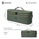  Camping Cookware Storage Bag, Portable Outdoor Kitchen Organizer for Pots, Bowls, Utensils & Cutlery, Multifunction Camping Gear Carry Bag with Protective Padding
