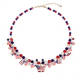  250e anniversaire des États-Unis Collier Occasionnel Adulte Unisexe Jour de l'Indépendance / 4 Juillet 4 Juillet Soirée Performance Se déguiser