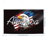 abordables EE. UU. 250.-Bandera de Estados Unidos conmemorativa del 250 aniversario, decoración de ambiente de patio, decoración patriótica, bandera de jardín al aire libre.