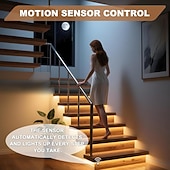 billiga Plug Strip Lights-Bluetooth-app intelligent rörelseutlöst LED-trappbelysningskit 12–32 st 4,1 fot kapbar COB-LED-remsa för inomhus-LED-trappbelysning utrustad med strömbrytare och kabel
