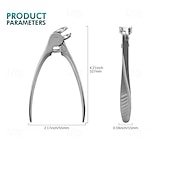 levne Osobní péče a zdraví-černé zahnuté kleštičky na nehty, ergonomické &amp;snadné pro seniory, široký rozevření čelistí, šikmý nástroj na zastřihování hlav, ultra široký rozevření čelistí, odolný zastřihovač s protiskluzovou