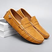 billiga Casual loafers-Herrloafers i läder – bekväma slip-ons för vardagsbruk, kontor och resor