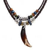 voordelige Kettingen en hangers-1 stuk Hangertjes ketting Ketting For Dames Dagelijks Straat Leder Legering Lapwerk Kruis Hart