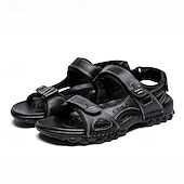 preiswerte Outdoor-Sandalen-Braune Herren-Wandersandalen für Outdoor-Aktivitäten, verstellbarer Riemen, strapazierfähige, rutschfeste Sohle, robuster Freizeitstil für Wandern, Reisen und Sommeraktivitäten