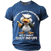  Aging May Have Slowed Me Down But It Hasnt Shut Me Up T Shirt Funny Angry Duck Red Graphic Tee Sarcastic Retirement Gift Clothing Apparel S M L XL XXL XXXL