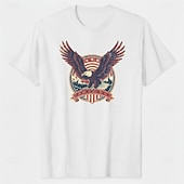  Patriotic T-shirt Graphic Tee USA Retro Vintage Patriotic T-shirt Sleeve 1776-2026 for Unisex Adults' 3D Print  for Independence Day / the Fourth of July 4th of July