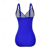cheap One Pieces Rash Guards-Women's Bathing Suit Swimsuits One Pieces Solid Colored Mesh UV Protection Elastic Sleeveless Swimwear Swimsuit Surfing Diving Swimming Summer