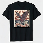  Patriotico T-shirt Maglietta grafica USA Retrò Vintage Patriotico Corte 1776-2026 per Unisex Adulti Stampa 3D  per Giorno dell'Indipendenza / 4 Luglio 4 Luglio