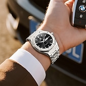 levne Quartz hodinky-OLEVS Muži Křemenný Minimalistický Módní Hodinky na běžné nošení Obchodní Svítící Kalendář Datum týden VODĚODOLNÝ Ocel Hodinky