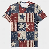 economico Collezione Uomo-Patriotico T-shirt Maglietta grafica USA Retrò Vintage Patriotico Corte 1776-2026 per Unisex Adulti Stampa 3D  per Giorno dell'Indipendenza / 4 Luglio 4 Luglio