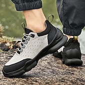 economico Sneakers Casual-scarpe da ginnastica sportive grigie da uomo, tomaia in mesh traspirante, suola ammortizzante, stile sportivo moderno, adatte per camminare, viaggiare e abbigliamento casual