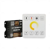 levne Vypínače-Stmívač LED pásků 2,4G RF bezdrátové dálkové ovládání stmívatelný nástěnný stmívač vhodný pro jednobarevné dvoubarevné RGB RGBW RGBCCT LED pásky DC5V-24V 10-50A jednokanálový stmívač