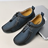 preiswerte Lässige Schnürschuhe-Braune Herren-Freizeitschuhe aus Wildleder, Schnürdesign, leichte, flexible Sohle, klassischer Freizeitstil, geeignet für Alltag und Spaziergänge