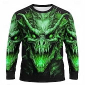  Hombre Animal Gracioso Camiseta Manga Larga Camiseta Impresión 3D Cuello Barco Camisa Moda Básico Casual Diario Calle Azul Piscina Morado Marrón Verano Primavera Ropa S M L XL XXL XXXL