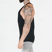 preiswerte Lauf-T-Shirts &amp; Tanktops-Herren Einfarbig Workout-Tanktop Lauf-Tanktop Fitness-Tanktop Sommer Ärmellos Schnelltrocknend Kompression Feuchtigkeitsableitend Fitnesstraining Aktives Training Übung Schwarz Weiß Rote
