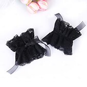 cheap Accessories and More-Retro Vintage Rococo Victorian Detachable Collar Princess Gentlewoman Lace Fancy Dress Women's Carnival Halloween Renaissance Fair Adults More Accessories