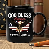 billige Krus og kopper-USA 250-årsjubileumskrus Patriotisk gave Semiquincentennial keramisk kaffekrus 1776-2026 Uavhengighetsdagen 4. juli gave til menn og kvinner Mikrobølgeovn og oppvaskmaskin trygg