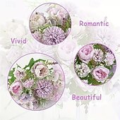 halpa Tekokukat-3 nippua ulkokäyttöön tarkoitettuja tekonurmi- ja pionikukkia, UV-suojattuja ja realistisia, sopivia sisä- ja ulkopuutarhan ikkunalaudoille keväällä, kesällä ja syksyllä häihin