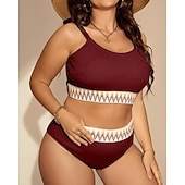 levne Surfovací tankiny a bikiny-Dámské Standard Surfařské tankiny a bikiny Koupací top 2 ks Geometrický Otevřít Zpět Ochrana proti UV záření Elastický Bez rukávů Plavky Surfování Potápění Plavání Léto