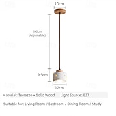 رخيصةأون تصميم الأسطوانة-12 cm تصميم الجزيرة أضواء معلقة حجر طلاء ملون معاصر 110-240 فولت
