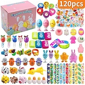 cheap Novelty Toys-Easter Egg Toy Assortment for Kids, Large Easter Party Favor Set with Plastic Eggs, Mini Toys, Stickers &amp; Fillers, Easter Basket Stuffers, Egg Hunt Prizes &amp; Classroom Rewards