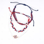  250e anniversaire des États-Unis Bracelet Occasionnel Adulte Unisexe Jour de l'Indépendance / 4 Juillet 4 Juillet Soirée Performance Se déguiser