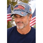  Boné de Baseball Bandeira americana Retro Vintage Herança Patriótico 1776-2026 para Unisexo Adulto Lavagem com ácido  para Dia da Independência 4 de julho Ao ar livre Casual / Diário Parada