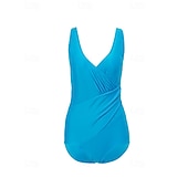 Χαμηλού Κόστους Rash Guards One Pieces-Γυναικεία Πρότυπο Προστατευτικά Ονόματος One Pieces Rash Guards Μαγιό Ολόσωμα κομμάτια Μονόχρωμο Άνοιγμα πίσω Προστασία UV Ελαστικό Αμάνικο Μαγιό Κορμάκι Σέρφινγκ Καταδύσεις Κολύμβηση Καλοκαίρι