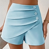 economico Pantaloncini corti-Per donna Shorts Pantaloncini Estivi Shorts da Spiaggia Vacanza Moda Casual Quotidiano Corto Misura del girovita medio Tinta unica Cerniera Elastico in vita Fibbia Comodità Asciugatura Rapida Morbido