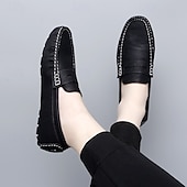 billiga Casual loafers-Herrloafers i läder – bekväma slip-ons för vardagsbruk, kontor och resor