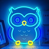 levne Dekorativní světla-Neonový nápis se zvířaty, stmívatelné neonové nástěnné světlo napájené z USB do ložnice, obývacího pokoje, herny, dětského pokoje, pánské jeskyně, roztomilá liška kapybara koala neonová dekorace,