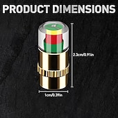 olcso Járműszolgáltatás-4 db gumiabroncsnyomás-ellenőrző szelepszár-sapka, 2,4 bar 36 psi autó gumiabroncsnyomás-ellenőrző érzékelő kijelző 3 színű szemriasztással, univerzális szelepszár-sapkák autókhoz