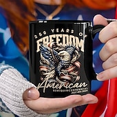 رخيصةأون أكواب وماغات-كوب تذكاري بمناسبة الذكرى الـ 250 لتأسيس الولايات المتحدة، هدية وطنية، كوب قهوة سيراميكي، 1776-2026 أمريكا 250، هدية عيد الاستقلال (4 يوليو) للرجال والنساء، مناسب للميكروويف &amp;آمن للاستخدام في غسالة