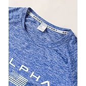 abordables T-shirts et Débardeurs de Course-Homme 250e anniversaire de l'Amérique Jour de l'Indépendance Lettre T-shirt de course T-shirt de compression Printemps Automne manche longue Séchage Rapide Compression Évacuation de l'Humidité