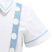 preiswerte Kleider-Vintage inspiriert Midlänge A-Linie Kleid Swing-Kleid Kurze Ärmel Tupfen A-Linie Kostüm Mädchen Kindertag Maskerade Urlaub Alltagskleidung Kinder Kleid Abschlussballkleider Sommer Frühling