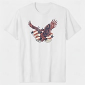  Patriotic T-shirt Graphic Tee USA Retro Vintage Patriotic T-shirt Sleeve 1776-2026 for Unisex Adults' 3D Print  for Independence Day / the Fourth of July 4th of July